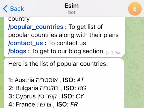 Telegram Chatbot