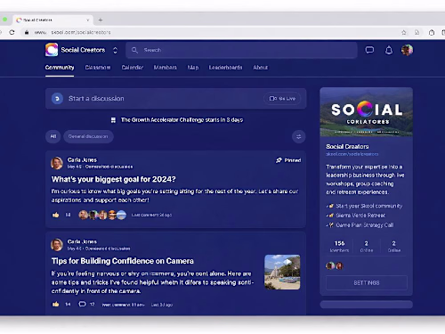 Designed a modern community platform