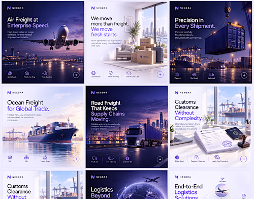 NEXORA Global Logistics | Brand Identity & Social Media Campaign