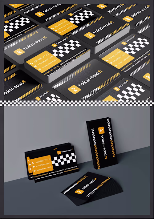 Taxi Service Business Card Design.