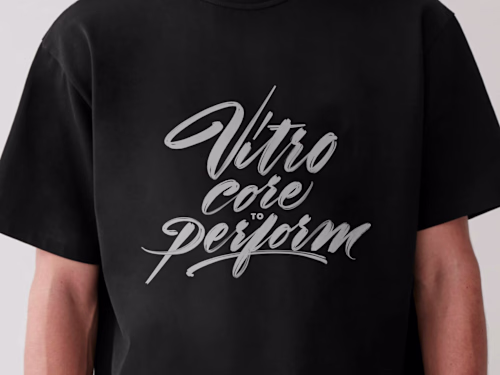 
Vitro Sportswear t-shirt lettering work