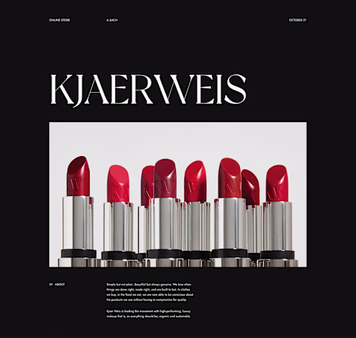 Kjaer Weis — redesign website on Behance