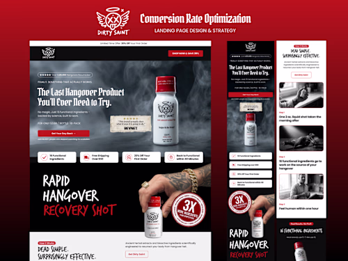 Dirty Saint | Conversion Rate Optimized Landing Pages: 4.76% CVR