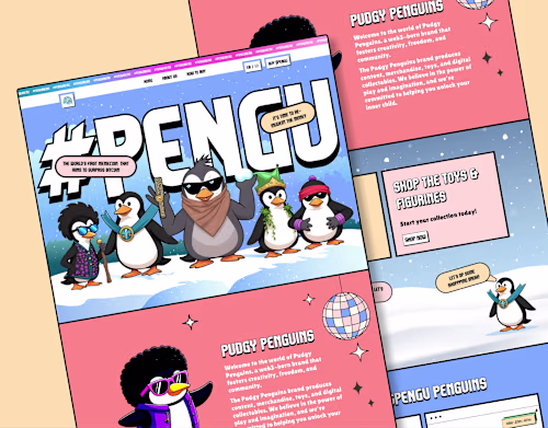 PENGU Meme Coin Figma Web UI Kit