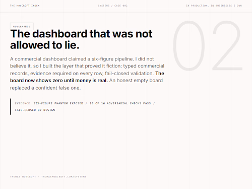 The dashboard that was not allowed to lie
