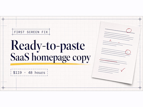 First Screen Fix: B2B SaaS Landing Page Concept