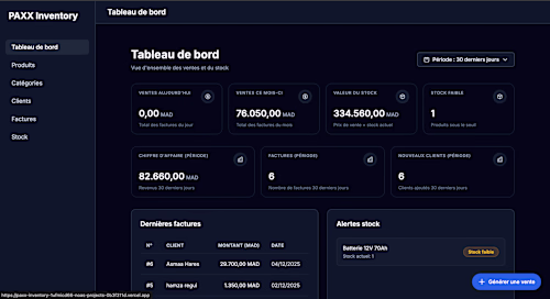 Built a full inventory & invoicing system (PAXX): real-time ...