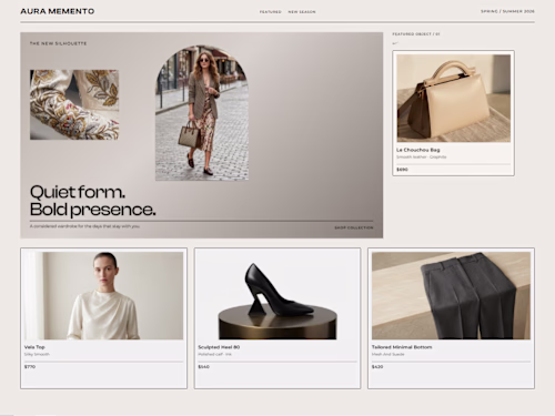 Aura Memento — Luxury E-Commerce