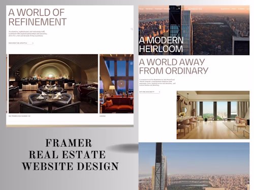 Elevating Real Estate Experience - Framer Website Design