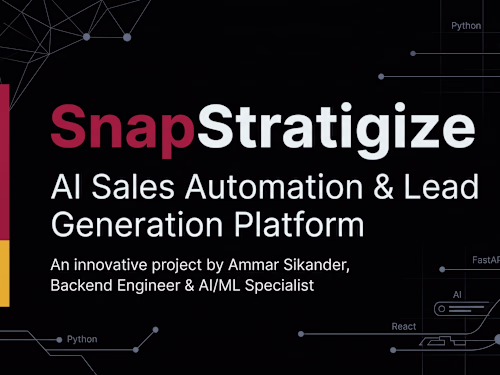 SnapStratigize
Created an AI-powered sales automation