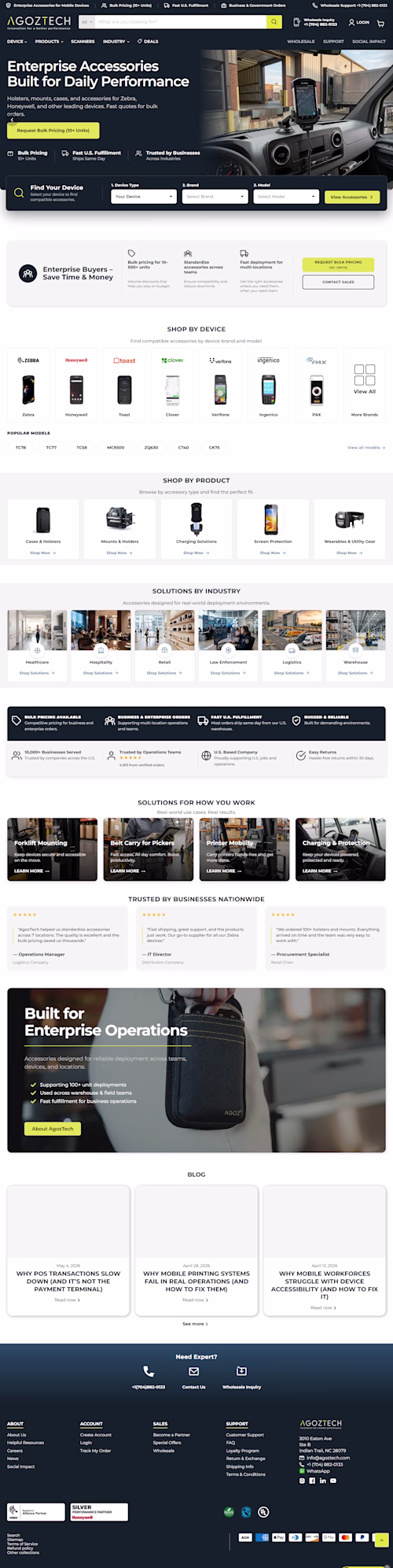 AgozTech Product Collection Pages Development