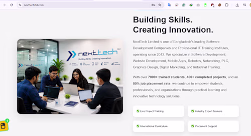 Company Website for NextTech Limited
