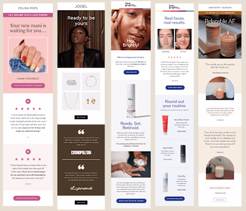 Flow & automations build out for skincare brand Dear Brightly
