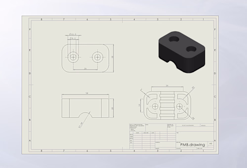 

plastic mounting bracket designed and