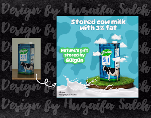 Milk pack social media advertisement 