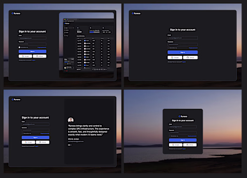 A login page is the