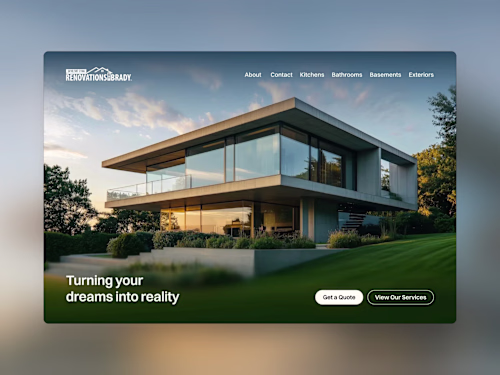 Renovations by Brady — Framer Website