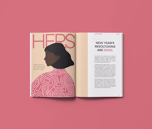 HERS - Editorial Two-Page Design & Illustration