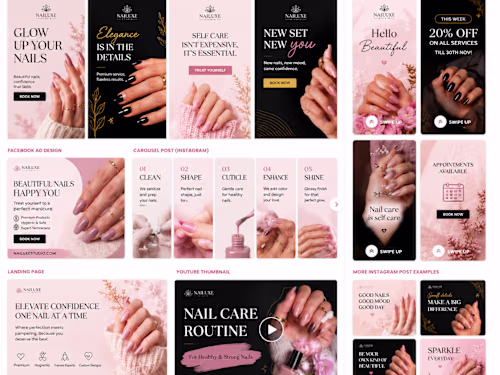 Luxury Nail Salon Social Media