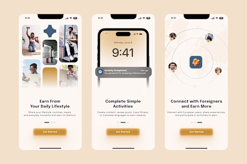 Onboarding Pages for social Lifestyle