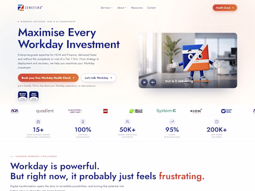 Zeneesha: B2B Consulting Website
