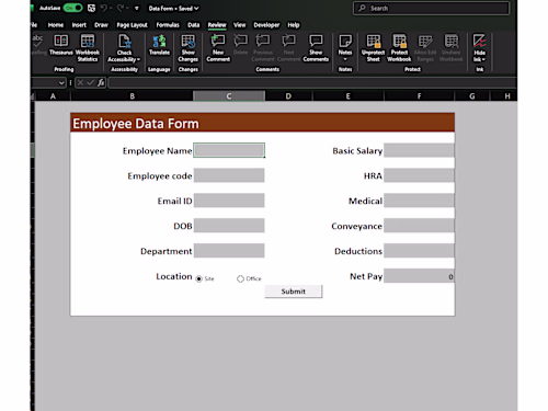 Data Entry Form