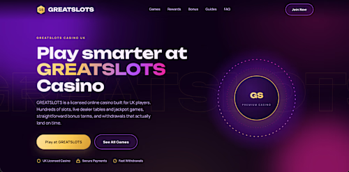 GREATSLOTS — Modern Casino Landing