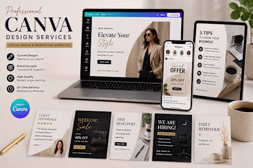 Designed a premium Canva marketing