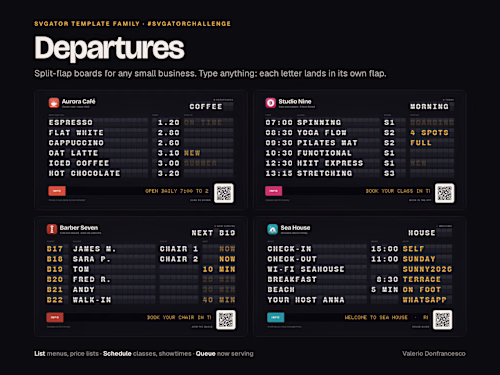 Departures: split-flap boards for any