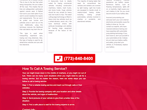 Towing Chicago (872) 259-8365 Call us 24/7