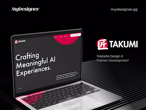 Takumi - Framer website for an AI consultancy
