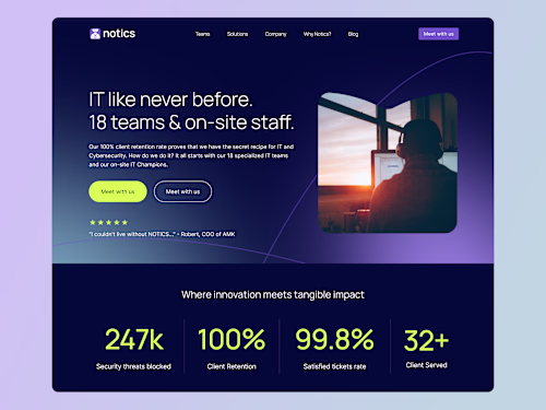 Notics Webflow Website Development