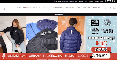 Shopify Store Redesign for N-hype Store