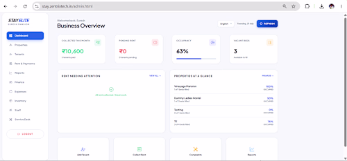 StayElite — a management platform