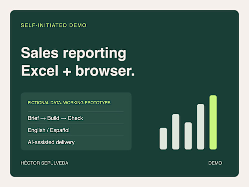 Sales Reporting Demo — Excel & Interactive Browser Report