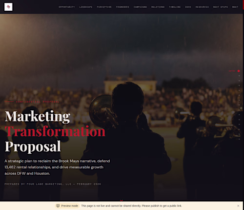 Brook Mays Marketing Transformation Proposal