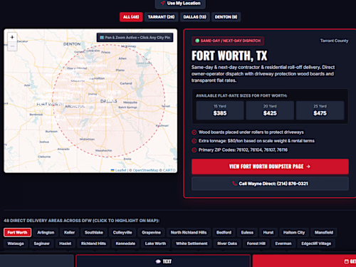 Lone Wolf Dumpsters: Next.js Service Platform