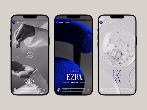 Brand identity for EZRA, a