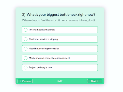 Interactive Quiz Funnel Design and Development