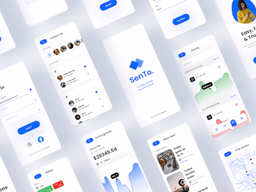 Sento. - A Fintech Money Transfer Mobile App - UI/UX Design