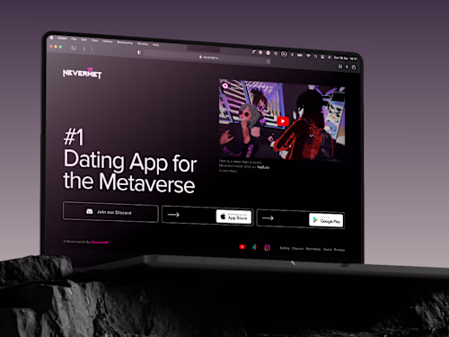 Nevermet app website (old version)