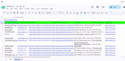 I find Companies Data Using