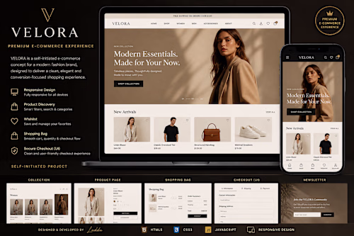 VELORA — Premium E-commerce Experience.