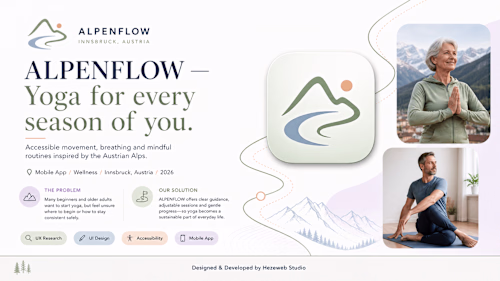 ALPENFLOW Wellness Website, Concept Design
