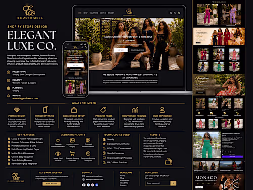 Elegant Luxe Co.
Shopify Store Design