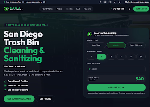 Emerald Bin Cleaning - Designed