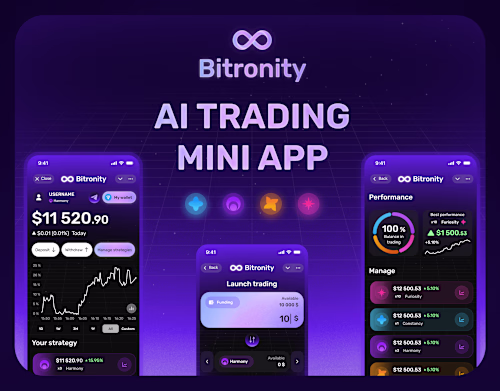 BITRONITY - Crypto trading mini-app