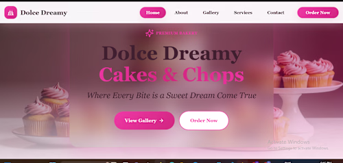 A custom website designed for