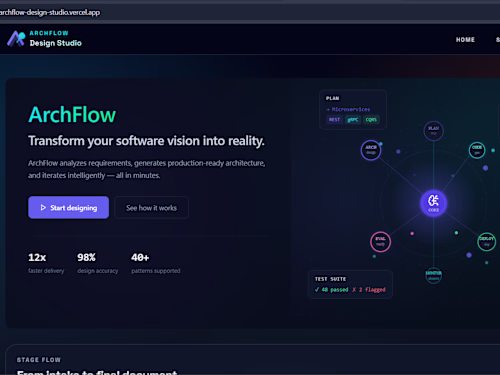 ArchFlow- An AI-powered software design