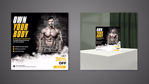 Designed a custom fitness promotional